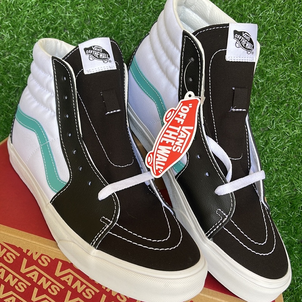 Vans Sk8-Hi Classic Sport Black/True White Leather Womens sneakers - Picture 8 of 16